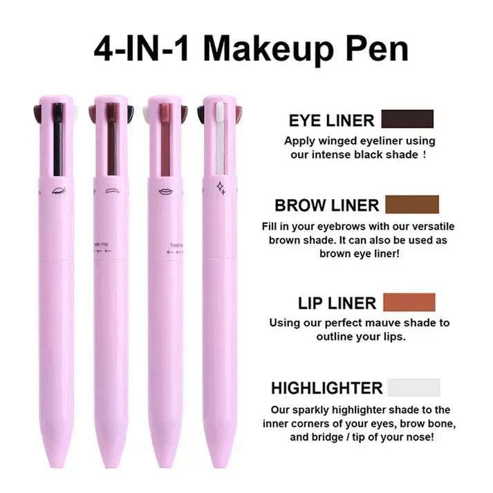 4-in-1 Makeup Pen - Waterproof & Long-Lasting