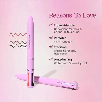 4-in-1 Makeup Pen - Waterproof & Long-Lasting