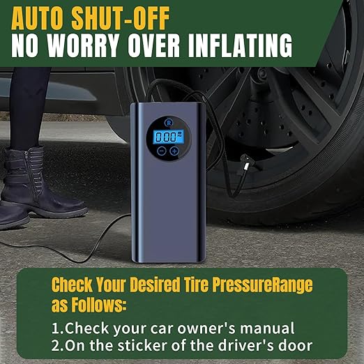 Tire Inflator Portable Air Compressor detail view