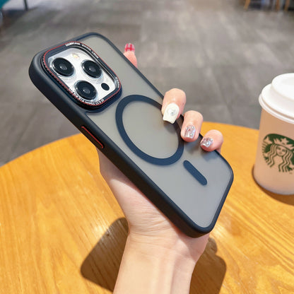 Metal Lens Magnetic Frosted Phone Case
