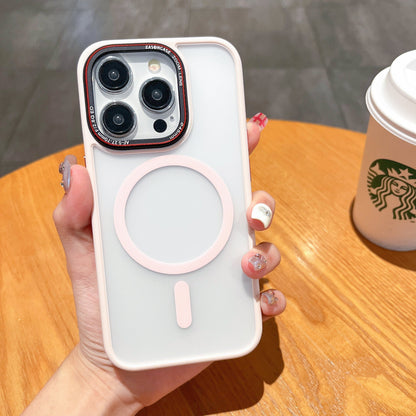 Metal Lens Magnetic Frosted Phone Case