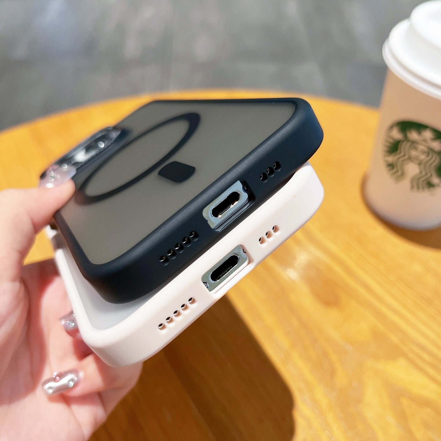 Metal Lens Magnetic Frosted Phone Case