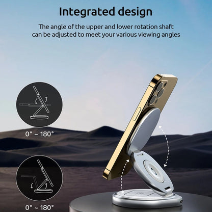 3-in-1 Zinc Alloy Magnetic Folding Wireless Charger