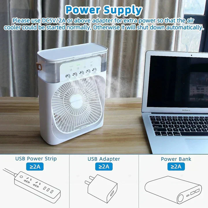 مروحة تبريد هواء USB صغيرة محمولة