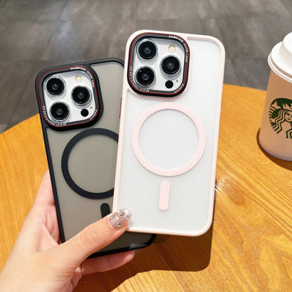 Metal Lens Magnetic Frosted Phone Case