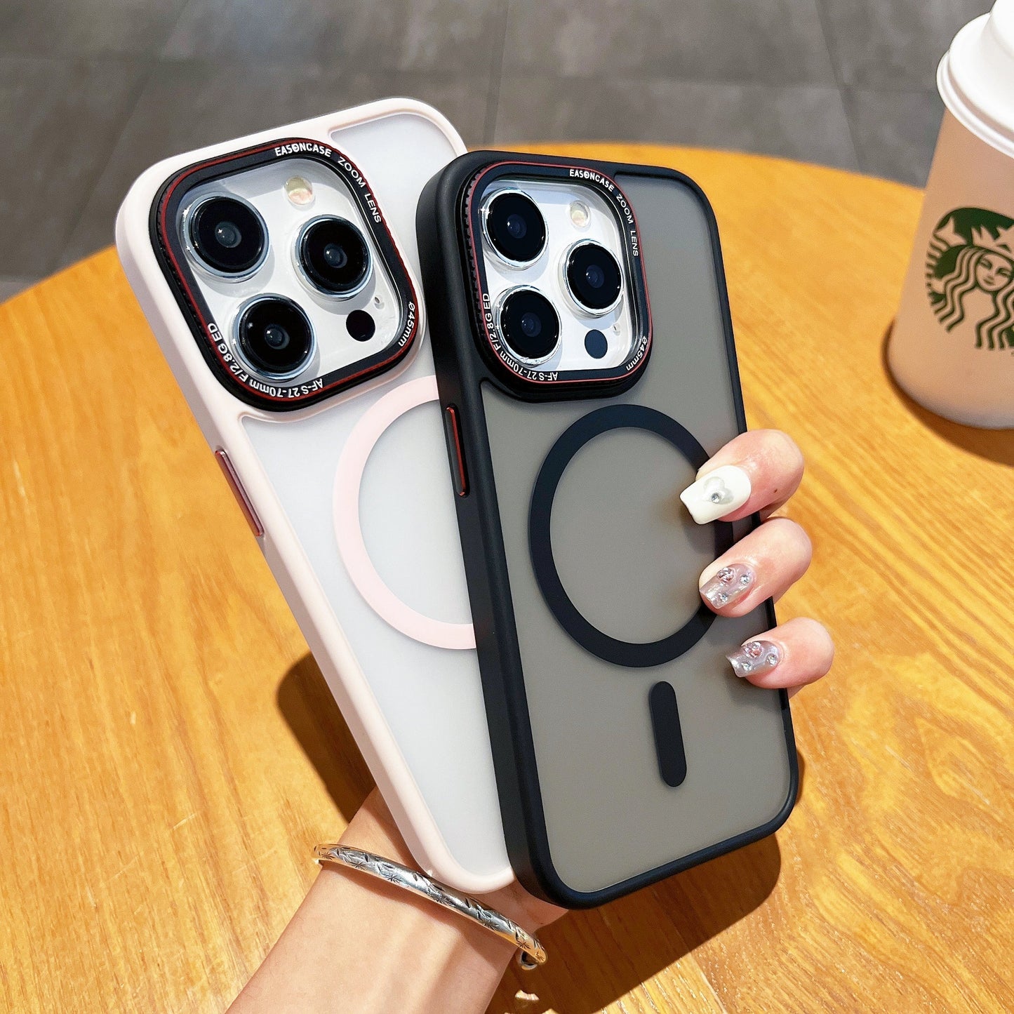 Metal Lens Magnetic Frosted Phone Case